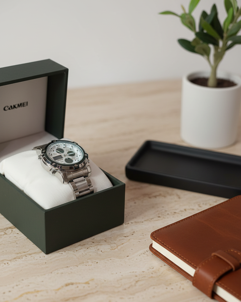 Skmei Analog Digital Stainless Steel Watch