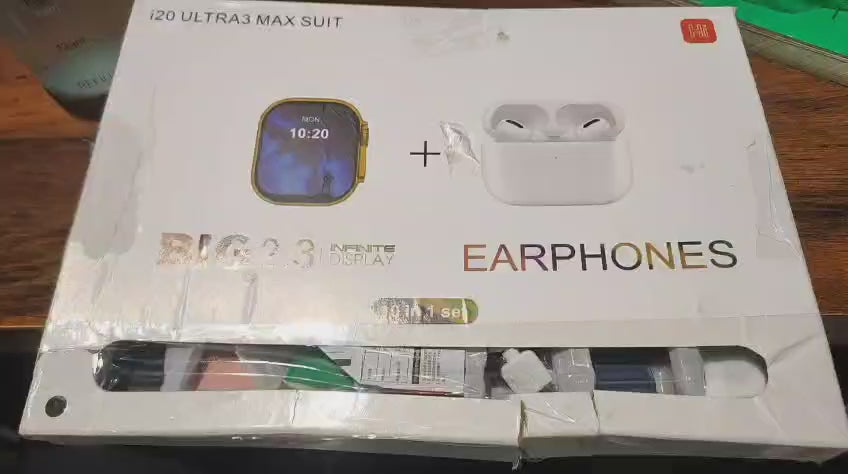 I20 Ultra Max Suit 10 In 1 Smart Watch With Airpods